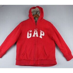 Gap Men's XL Red Long Sleeve Gap Logo Full Zip Hoodie Outdoor Division